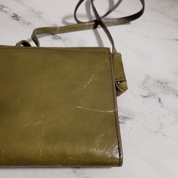 HOBO Olive Green Small Leather Crossbody & Shoulder Bag - Picture 6 of 8